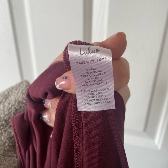 Lulus Take Me Out Washed Plum One-Shoulder Maxi Dress 0361 - Picture 6 of 6